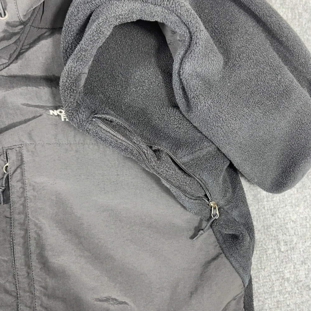 The North Face Denali Hoodie Mens XL Black Polartec Fleece Full Zip Jacket